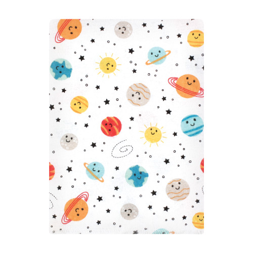 Hudson Baby Cotton Flannel Burp Cloths Bundle, Happy Planets