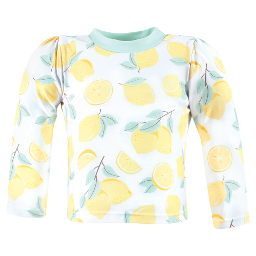 Hudson Baby Swim Rashguard Set, Mint Lemons