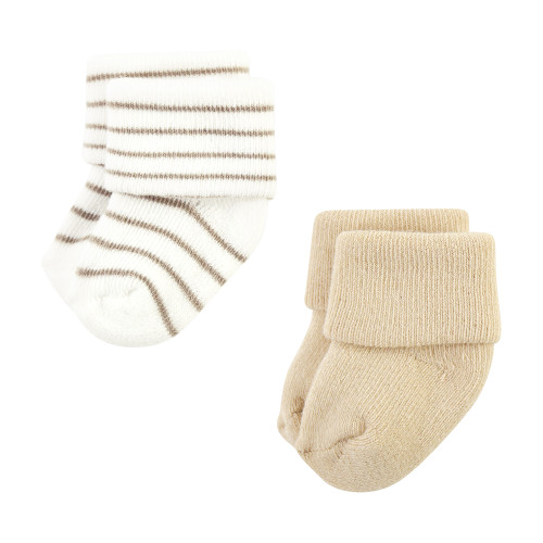 Hudson Baby Cotton Rich Newborn and Terry Socks, Modern Giraffe