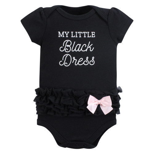 Hudson Baby Cotton Bodysuits, Toile Black Dress
