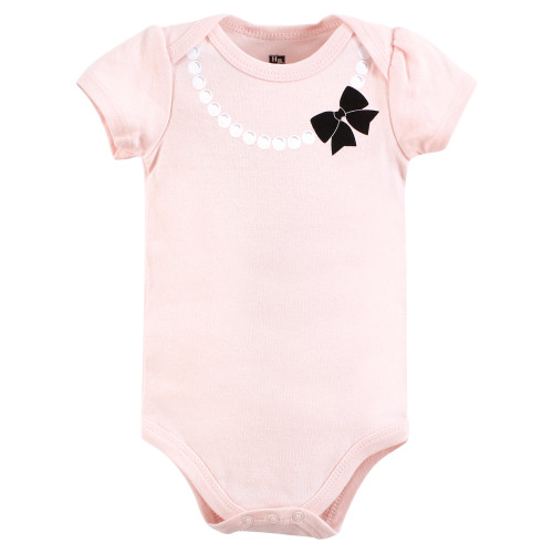 Hudson Baby Cotton Bodysuits, Toile Black Dress