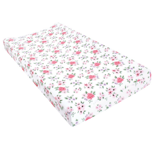 Hudson Baby Cotton Changing Pad Cover, Vintage Floral