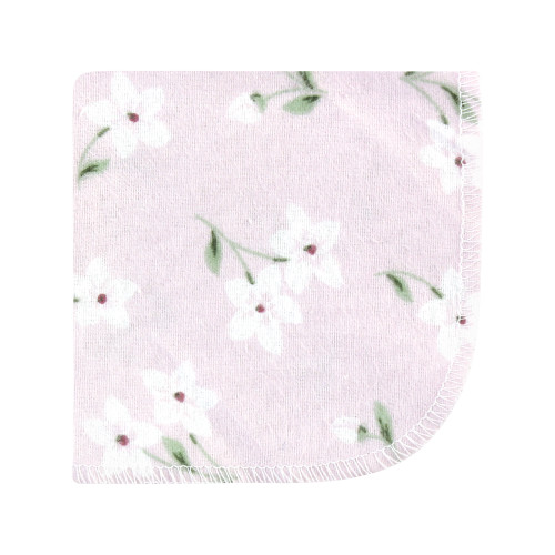 Hudson Baby Flannel Cotton Washcloths, Purple Dainty Floral 12 Pack