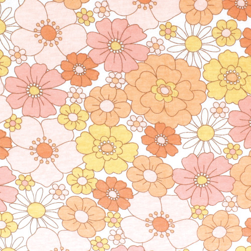 Hudson Baby Cotton Fitted Crib Sheet, Peace Love Flowers