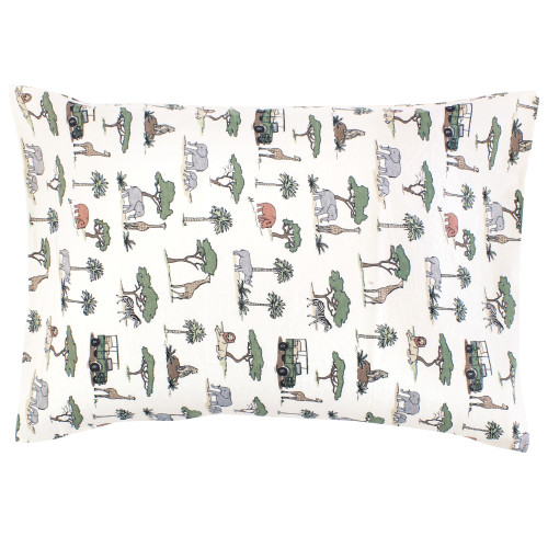Hudson Baby Cotton Toddler Pillow Case, Going On Safari