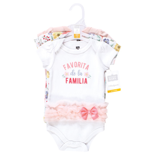 Hudson Baby Cotton Bodysuits, Favorita Botanical Tutu