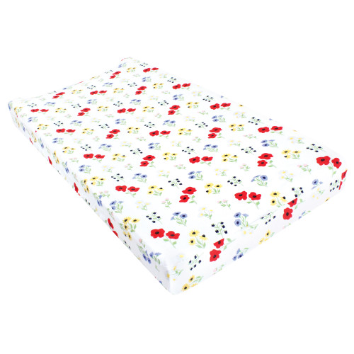 Hudson Baby Cotton Changing Pad Cover, Wildflower