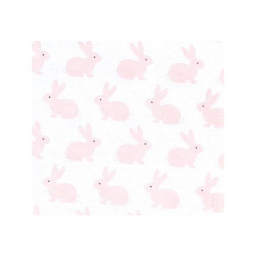 Hudson Baby Cotton Flannel Receiving Blankets Bundle, Pink Honey Bunny