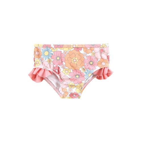 Hudson Baby Swim Rashguard Set, Peace Love Flowers