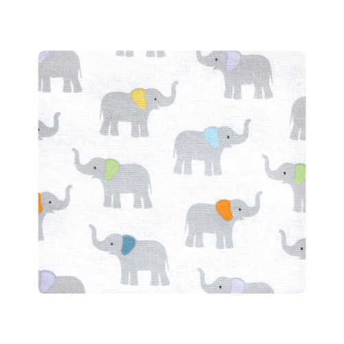Hudson Baby Cotton Flannel Receiving Blankets, Teal Elephant