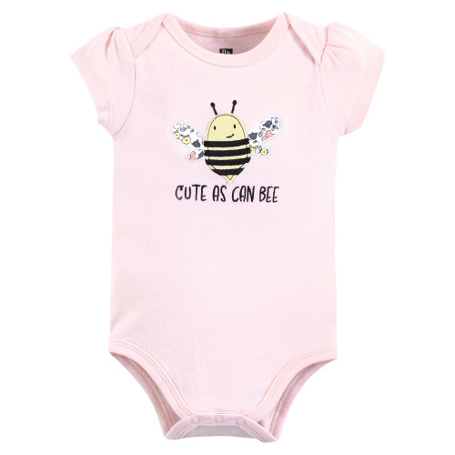 Hudson Baby Cotton Bodysuit, Pant and Shoe Set, Cute Bee