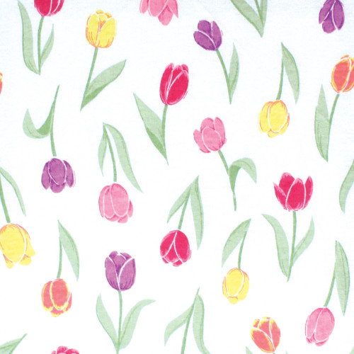 Hudson Baby Cotton Fitted Crib Sheet, Spring Tulips