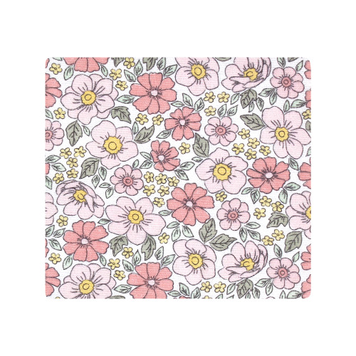 Hudson Baby Cotton Flannel Receiving Blankets Bundle, Pink Yellow Pretty Floral