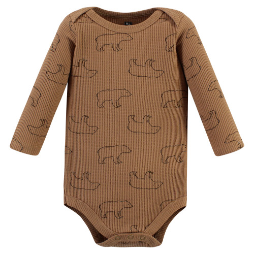 Hudson Baby Thermal Long Sleeve Bodysuits, Bear Tree