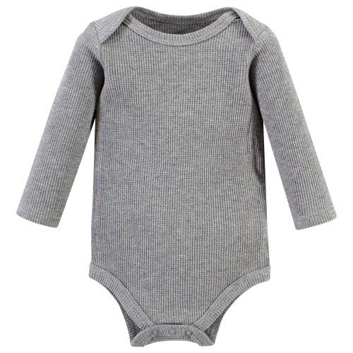 Hudson Baby Thermal Long Sleeve Bodysuits, Bear Tree