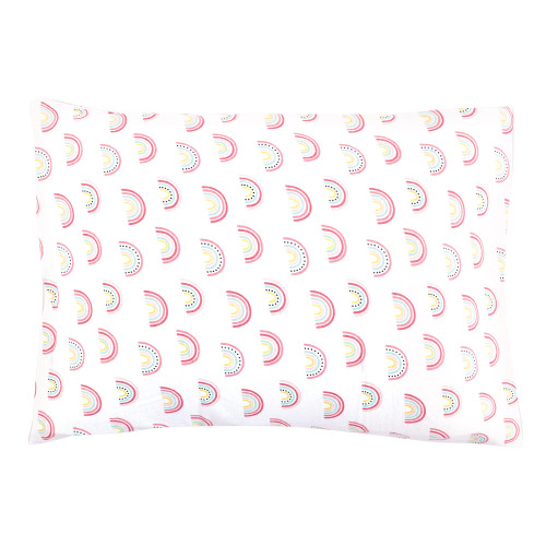 Hudson Baby Cotton Toddler Pillow Case, Modern Rainbow