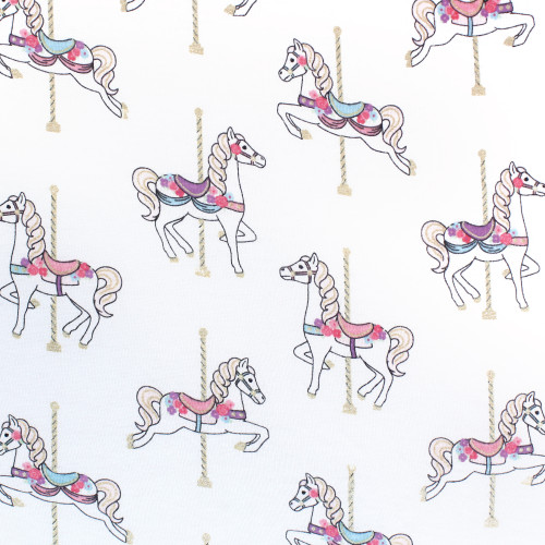 Hudson Baby Cotton Toddler Pillow Case, Carousel Horse