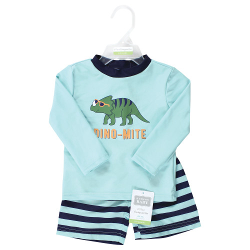 Hudson Baby Swim Rashguard Set, Dino-Mite