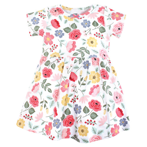 Hudson Baby Cotton Dresses, Modern Botanical
