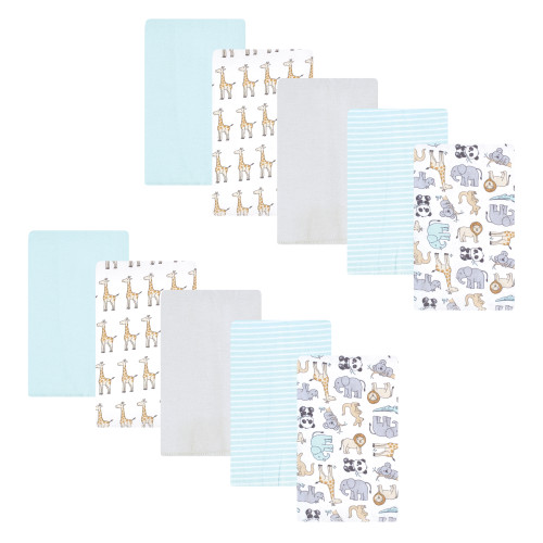 Hudson Baby Cotton Flannel Burp Cloths, Kangaroo 10 Pack