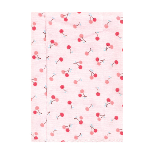 Hudson Baby Cotton Flannel Burp Cloths, Cherry Sweet 4 Pack