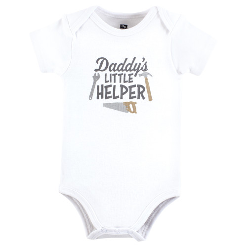 Hudson Baby Cotton Bodysuits, Daddys Helper Tools