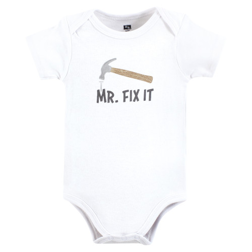 Hudson Baby Cotton Bodysuits, Daddys Helper Tools