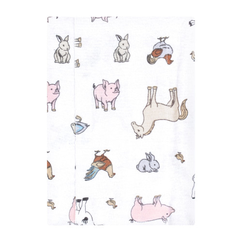 Hudson Baby Cotton Flannel Burp Cloths, Farm World 7 Pack