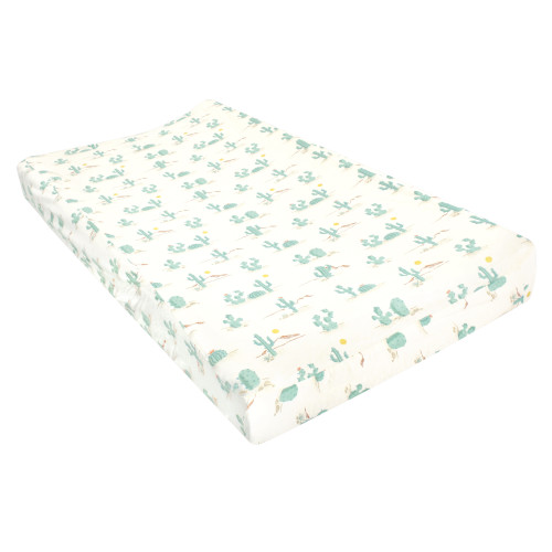 Hudson Baby Cotton Changing Pad Cover, Desert Cactus