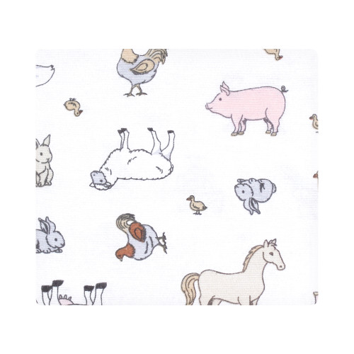Hudson Baby Cotton Flannel Receiving Blankets, Farm World