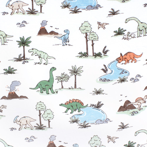 Hudson Baby Cotton Changing Pad Cover, Dinosaur Adventures