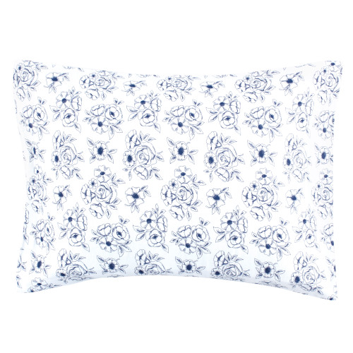 Hudson Baby Cotton Toddler Pillow Case, Blue Toile