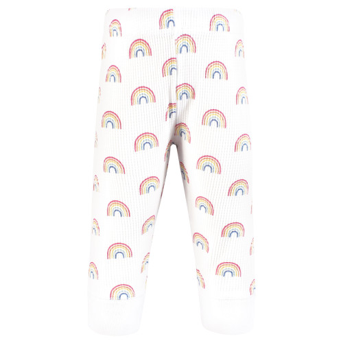 Hudson Baby Thermal Tapered Ankle Pants 4pk, Creative Rainbows