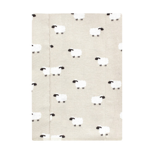 Hudson Baby Cotton Flannel Burp Cloths, Taupe Sheep 7 Pack