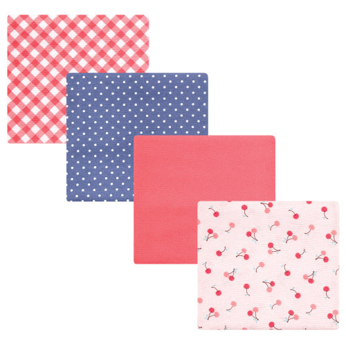 Hudson Baby Cotton Flannel Receiving Blankets, Cherry Sweet