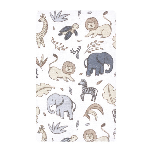 Hudson Baby Cotton Flannel Burp Cloths, Neutral Safari 10 Pack