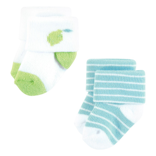 Hudson Baby Cotton Rich Newborn and Terry Socks, Fruity