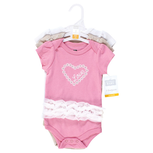Hudson Baby Cotton Bodysuits, Love Daisy Tutu