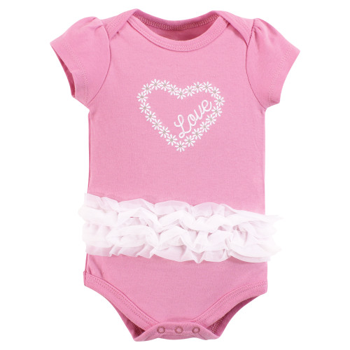 Hudson Baby Cotton Bodysuits, Love Daisy Tutu