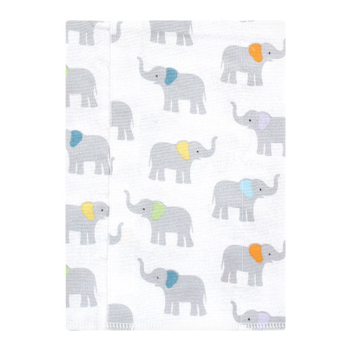Hudson Baby Cotton Flannel Burp Cloths, Teal Elephant 7 Pack