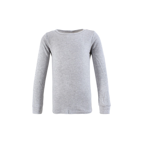 Hudson Baby Thermal Long Underwear 2pc Set, Heather Gray