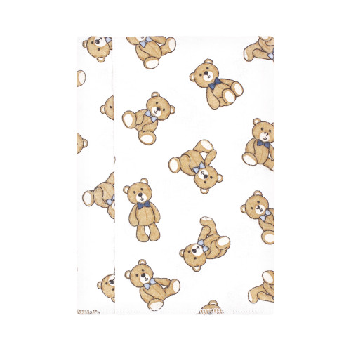 Hudson Baby Cotton Flannel Burp Cloths, Gentleman Bear 7 Pack