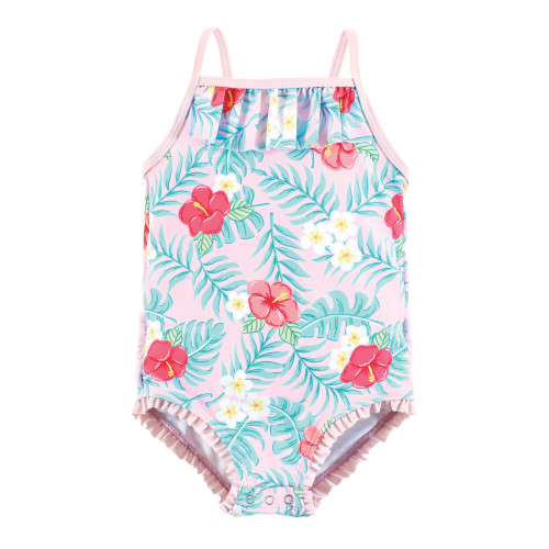 Hudson Baby Baby and Toddler Swimsuit, Tropical Floral