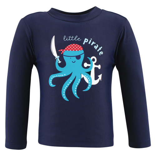 Hudson Baby Swim Rashguard Set, Pirate Octopus