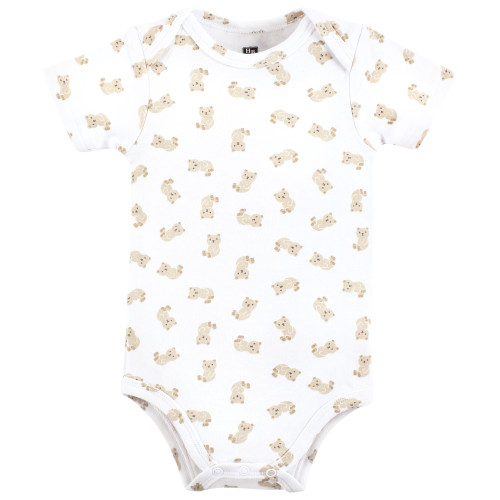 Hudson Baby Cotton Bodysuits, Love Snuggles Bear