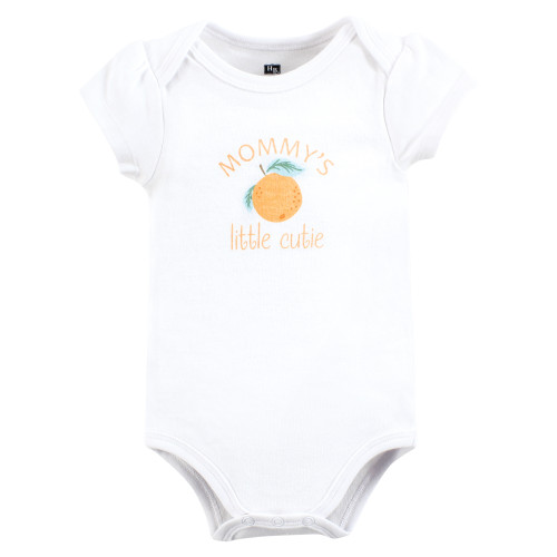 Hudson Baby Cotton Bodysuits, Citrus Mint