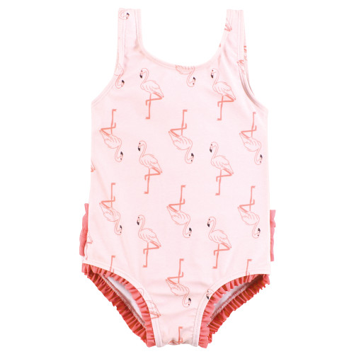 Hudson Baby Baby and Toddler Swimsuit, Pink Flamingo 1