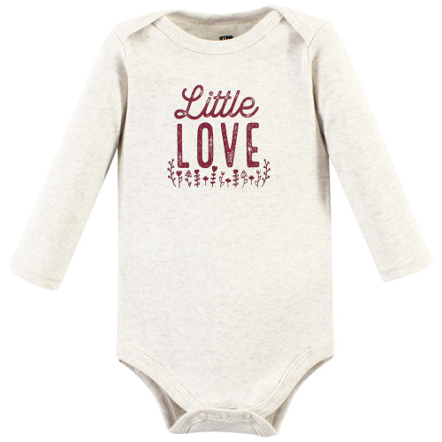 Hudson Baby Cotton Bodysuit, Pant and Shoe Set, Little Love Flowers Long Sleeve