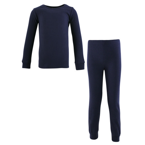 Hudson Baby Thermal Long Underwear 2pc Set, Navy