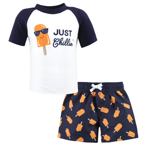 Hudson Baby Swim Rashguard Set, Just Chillin